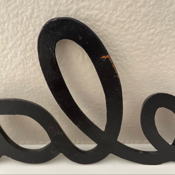 Black Brown Distressed Metal Relax Sign Wall Shelf Decor - Picture 5 of 8